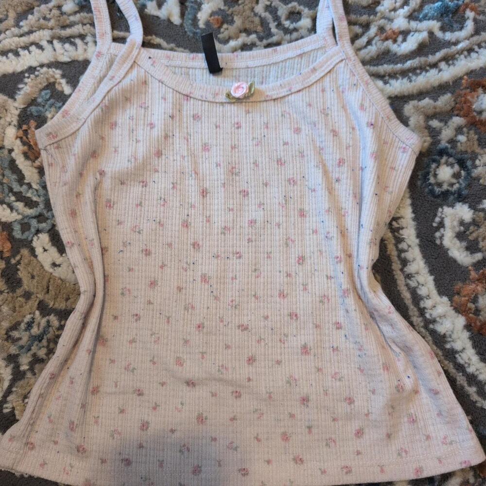 Revelation pink floral tank top